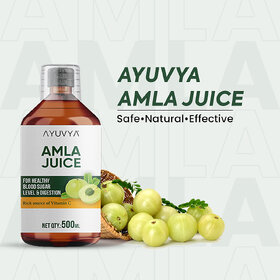 Ayuvya Amla Juice Improves Digestion Source of Vitamin C Immunity Booster 500ml