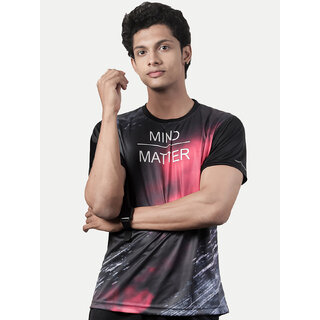Men Black Graphic Printed Crew Neck regular Fit T-shirt Men Black Graphic Printed Crew Neck regular Fit T-shirt