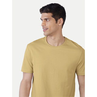                       Men Basic Sand Crew Neck T Shirt                                              