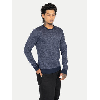                       Men Navy Full Sleeve T-Shirt                                              