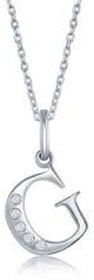 Tishna ALPHABET INITIAL PENDANT NECKLACE G