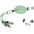Digimate Multi Phone Charging Cable, 3 in 1 Retractable USB Charger Cable, Charging Cable Adapter with Type-C, Micro USB Port Compatible with Cell Phone Tablets (Green)