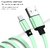 Digimate Multi Phone Charging Cable, 3 in 1 Retractable USB Charger Cable, Charging Cable Adapter with Type-C, Micro USB Port Compatible with Cell Phone Tablets (Green)