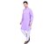 Roundfeet Men Purple Cotton Blend Kurta Pyjama Set