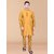 Roundfeet Men Yellow Pure Silk Kurta Pyjama Set