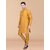 Roundfeet Men Yellow Pure Silk Kurta Pyjama Set