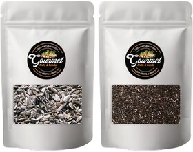 (Pack of 2) Gourmet Chia seeds and sunflower seeds 200g each