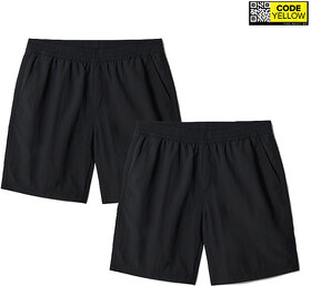 Code yellow unisex Black Nylon shorts