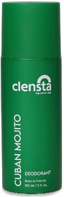 Clensta Body Spray Cuban Mojito Deodorant With Butane  Red Aloe Vera Extract For Long Lasting Perfume