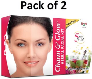 Charm  Glow Herbal Facial Kit - Pack of 2