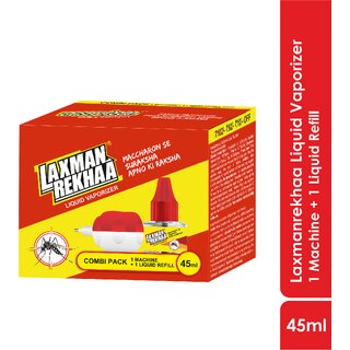 Laxman Rekhaa Mosquito Killer Repellent Machine 1pc + Liquid Refill 45ml 1pc combo pack Laxman Rekhaa Mosquito Killer Repellent Machine 1pc + Liquid Refill 45ml 1pc combo pack