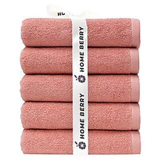 STATUS Hand Towel-PINK (Peach)-Pack of 1