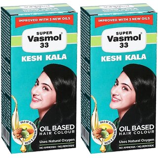 Super Vasmol 33 Kesh Kala Oil Based Hair Colour 50ml Pack Of 2 Super Vasmol 33 Kesh Kala Oil Based Hair Colour 50ml Pack Of 2