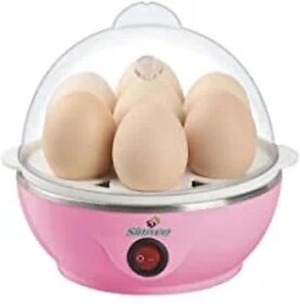 Multicolor Electric Egg Boiler with Capacity for 7 Eggs - Fast and Easy Egg Cooker with Auto Shut-Off