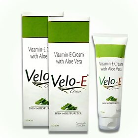 Vitamin-e Cream With Aloe Vera (VELO-E CREAM)  60GM (Pack of 2)