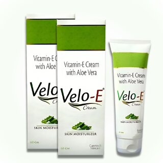 Vitamin-e Cream With Aloe Vera (VELO-E CREAM)  60GM (Pack of 2)