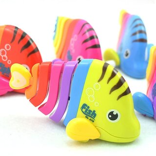                       Colorful Movable Animal Fish Toy  Toy for Toddlers  Gear Wind Up Fish Toy for Girls  Boys  Crawling Toys for Birt                                              