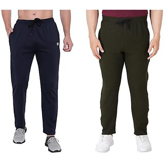                       JOHNEY JOHNEY Solid Men Blue, Green Track Pants                                              