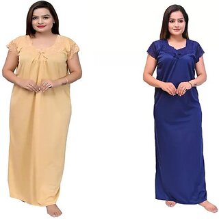 Buy MACGROW Women Nighty Black Blue Online 499 from ShopClues