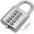 10 Digit Push Button Combination Padlock, 5 Digit Locking Mechanism,Silver