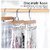(Pack of 2) Wooden Hanger for Clothes Hanging Hangers for Wardrobe and Cupboard 8 Hook Adjustable Clothes Hanger for Lingerie Belt Scarf Tie Garments and Accessories