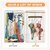 (Pack of 2) Wooden Hanger for Clothes Hanging Hangers for Wardrobe and Cupboard 8 Hook Adjustable Clothes Hanger for Lingerie Belt Scarf Tie Garments and Accessories