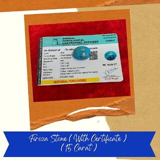                       VSP VASTU SAMADHAN - 124 FIROZA STONE  ( WITH CERTIFICATE ) For Attracts Prosperity Financial Opportunities (15 carat)                                              