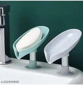 Leaf shape self draining soap ,dish holder,easy clean soap dish for shower with suction cup