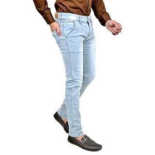                       Urja Enterprise KDN Slimfit Streachable Light SkyBlue Jeans_28 for Men(Pack of 1)                                              