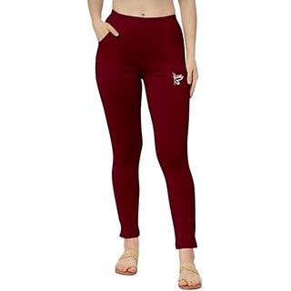                       Urja Enterprise Women's Cotton Pants Dark Red Bottom Pant (Pack of 1)                                              