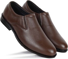 PLAYTOES PLAYTOES Men's Brown Formal Shoe Party Wear For Men (Brown)