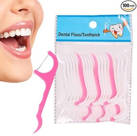 3in1 Dental Tooth Cleaning Dental Floss Toothpicks Plastic Set for Clean Teeth Fresh Breath and Healthy Gums (Pack of 4