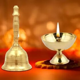 DecorDeck DD-KDN Brass Table Diya (Height 3.5 inch)