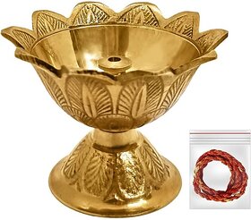 DecorDeck SKFG-00053 Brass Hanging Diya (Height 5 inch)