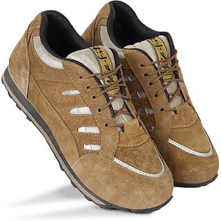                       Playtoes Walk in Comfort: Men's Walking Shoes for Active Lifestyle Sneakers For Men (Tan)                                              