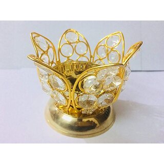                       DecorDeck DD-KDEEP Brass Hanging Diya (Height 1.2 inch)                                              