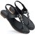 PLAYTOES Women's Flats - Stylish and Comfortable Slip-On Shoes with Cushioned Insole, Flexible Outsole, and Premium Leather/Suede Upper (Black)