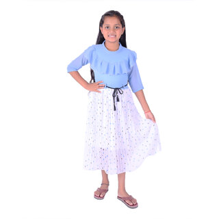 Kid Kupboard Cotton Girls Top and Skirt Set, Multicolor, Half-Sleeves, 8-9 Years KIDS6546 Kid Kupboard Cotton Girls Top and Skirt Set, Multicolor, Half-Sleeves, 8-9 Years KIDS6546