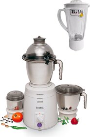 SUJATA DYNAMIX with Extra Blender (Juicer) jar 900 W Juicer Mixer Grinder (4 Jars, White)