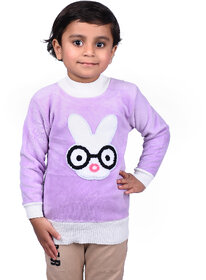 Kid Kupboard Cotton Girls Sweatshirt, Purple, Full-Sleeves, 5-6 Years KIDS6571