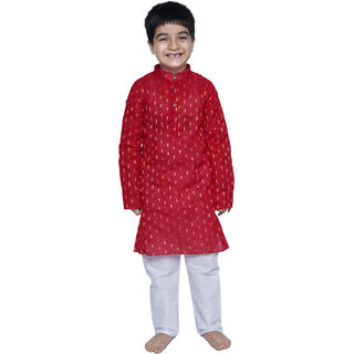 Kid Kupboard Cotton Boys Kurta and Pyjama Set, Multicolor, Full-Sleeves, 7-8 Years KIDS6558 Kid Kupboard Cotton Boys Kurta and Pyjama Set, Multicolor, Full-Sleeves, 7-8 Years KIDS6558