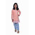 Kid Kupboard Cotton Girls Kurti, Light Orange, Full-Sleeves, 7-8 Years KIDS6549