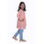 Kid Kupboard Cotton Girls Kurti, Light Orange, Full-Sleeves, 7-8 Years KIDS6549