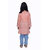 Kid Kupboard Cotton Girls Kurti, Light Orange, Full-Sleeves, 7-8 Years KIDS6549