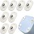 Stratize 8Pcs Self Adhesive Mini Swivel Casters WheelsUniversal Wheels at The Bottom of The Storage Box Swivel Caster Wheels 360 Degree Rotation Pulley for Furniture Various Storage Boxes (8 Pcs)