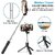 Shine Selfie Stick R1S 3-in-1 Multifunctional Bluetooth Extendable Selfie Sticks with Flash Detachable Wireless Remote Tripod Stand for Mobile Phones (Black)