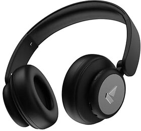 (Refurbished) boAt Rockerz 450 Bluetooth On Ear Headphones with Mic, Upto 15 Hours Playback, 40MM Drivers, Padded Ear Cushions, Integrated Controls and Dual Modes(Luscious Black)