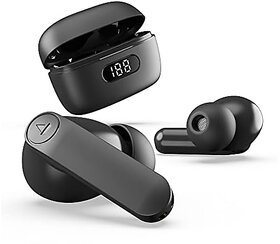 (Refurbished) boAt Airdopes 121 PRO Truly Wireless in Ear Ear Buds w/Quad Mic ENx, Low Latency Mode for Gaming, 50H Playtime, IWP, IPX4, Battery Indicator Screen(Active Black)