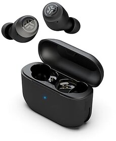 (Refurbished) JLab Go Air Pop True Wireless Ear Buds Small Size - TWS Earbuds, Bluetooth Earphones with 32H Playtime, IPX4 Mini in Ear Headphones, USB Charging Case, Dual Connect, EQ3 Sound, Black