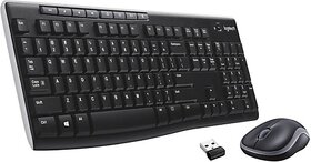 (Refurbished) Logitech MK275 Mouse  Keyboard Combo, Spill-resistant Design Wireless Laptop Keyboard  (Black)